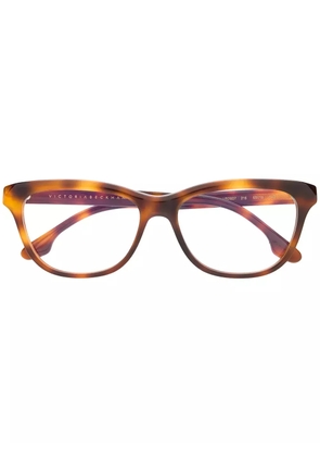 Victoria Beckham Eyewear rectangular tortoiseshell glasses - Brown