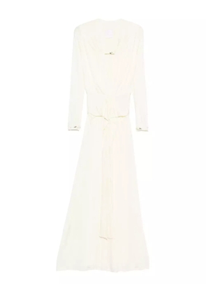 Paris Georgia Filomena long-sleeve wrap dress - White