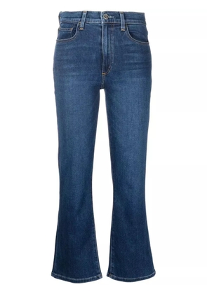 Le Jean flared cropped-leg trousers - Blue