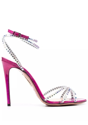 Aquazzura gem-embellished 110mm heeled sandals - Pink
