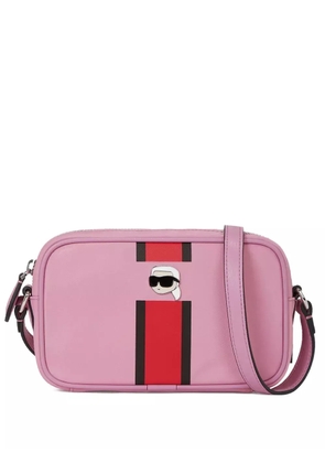 Karl Lagerfeld Ikon stripe camera bag - Pink