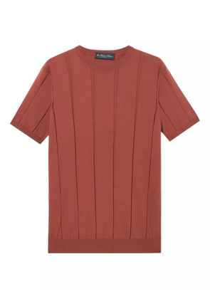 Brooks Brothers cotton ribbed T-shirt - Brown
