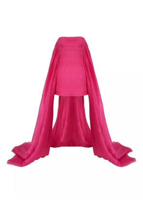 Carolina Herrera organza-train mini dress - Pink