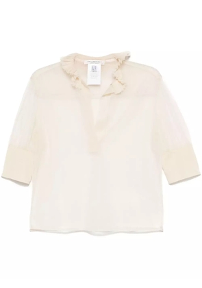Philosophy Di Lorenzo Serafini sheer top - Neutrals