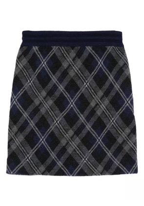 BOMPARD tartan elastic-waist mini skirt - Blue