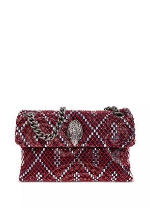Kurt Geiger London mini Kensington crystal-embellished chain cross body bag - Red