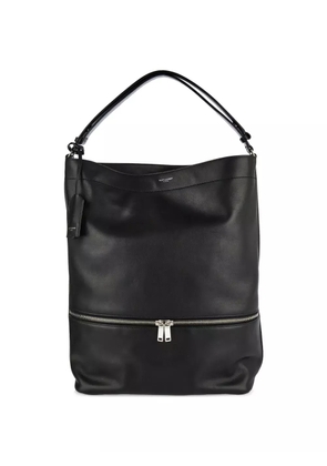 Saint Laurent leather zip-detail tote bag - Black