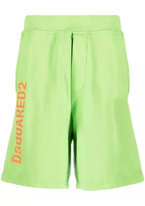 DSQUARED2 cotton logo print shorts - Green
