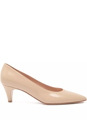 Gianvito Rossi Ameliapointed-toe leather pumps - Neutrals