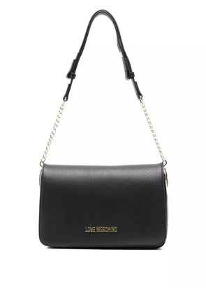 Love Moschino logo-plaque shoulder bag - Black