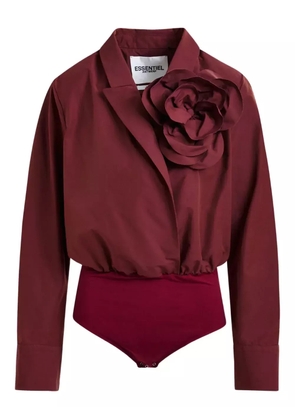 Essentiel Antwerp rose-embellishment shirt - Red
