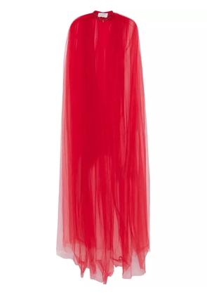 V:PM ATELIER Wanda tulle cape - Red