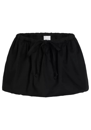 Patou Puffy gabardine mini skirt - Black