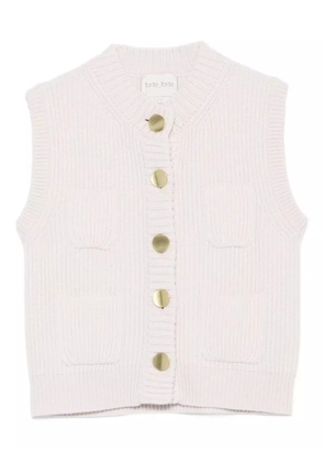 Forte Forte button-detailed pocketed knitwear vest - Neutrals