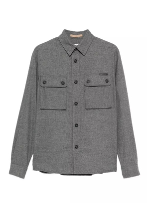 Paolo Pecora double-pocket button-down shirt jacket - GRAY