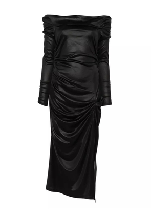ISABEL MARANT off-shoulder draped midi dress - Black