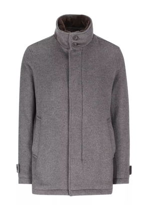Herno cashmere high-neck jacket - Grey