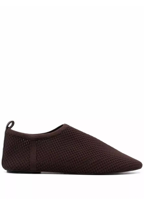 Nanushka mesh-knit loafers - Brown