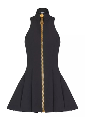 Balmain zip-up mini dress - Black