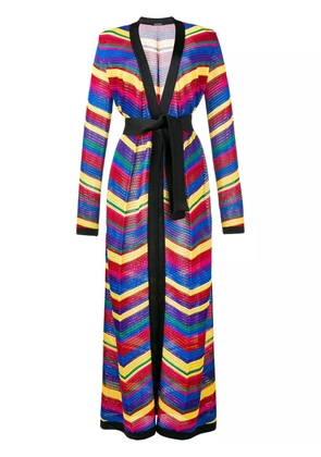 Balmain chevron long cardigan - Multicolour