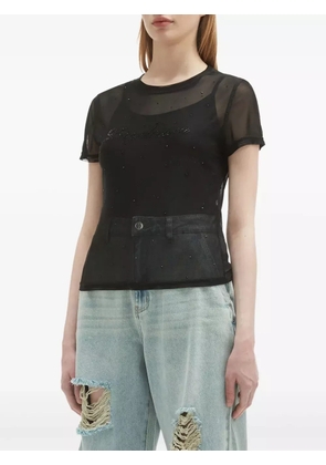 b+ab rhinestone-embellished t-shirt - Black