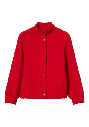 TWINSET high-neck balloon-sleeve bomber jacket - Red