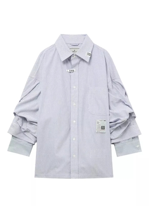 Maison MIHARA YASUHIRO striped double-cuffed shirt - Blue