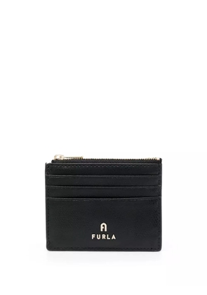 Furla logo-plaque leather wallet - Black