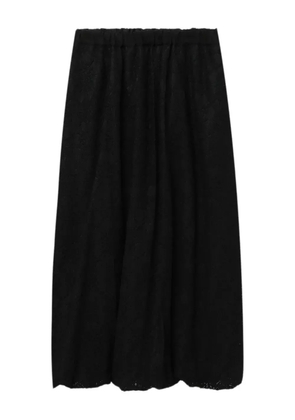 Y's elastic-waist lace skirt - Black