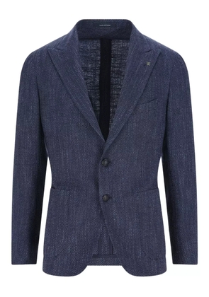 Tagliatore herringbone-pattern blazer - Blue