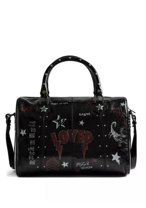 Zadig&Voltaire Sunny Mood Punk star-print leather tote bag - Black