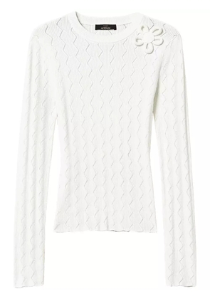 TWINSET floral-appliqué jumper - White