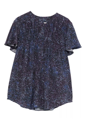 ISABEL MARANT Sally pleated-frill blouse - Blue