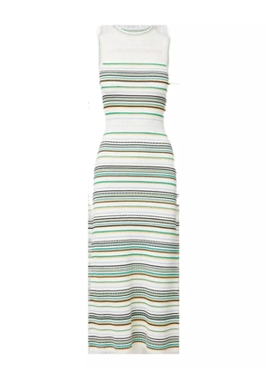Veronica Beard Dawna striped dress - White