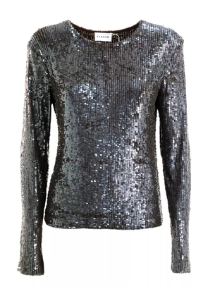 P.A.R.O.S.H. sequin-embellished long-sleeve top - Grey