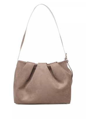 Themoirè buckle shoulder bag - Brown