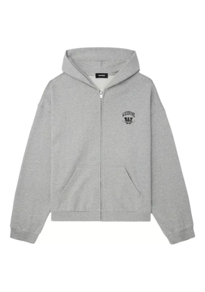 We11done zip-up logo hoodie - Grey