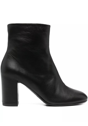 Del Carlo 80mm block-heel leather boots - Black