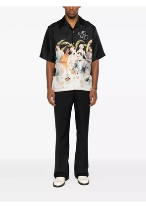 AMIRI illustration-print short-sleeve shirt - Black