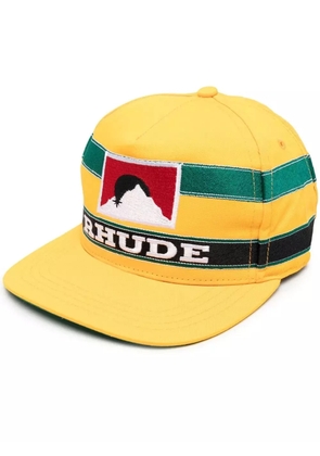 RHUDE logo-patch baseball cap - Yellow