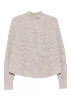 Allude high-neck ribbed-knit sweater - Grey