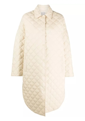 TOTEME single-breasted quilted coat - Neutrals
