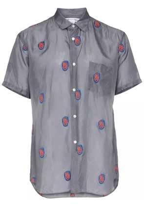 Comme Des Garçons Shirt mask embroidered short-sleeved shirt - Grey