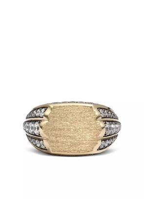 Lucy Delius Jewellery 14K yellow gold diamond-pavé signet ring - YG