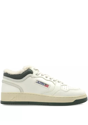 Autry shearling-lined leather sneakers - White