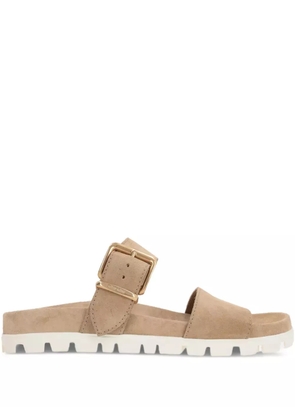 Miu Miu buckled-strap suede sandals - Neutrals