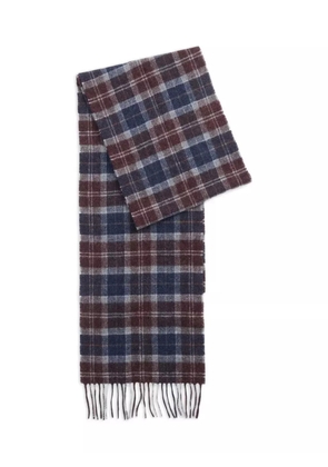 Barbour tartan-fringed scarf - Blue
