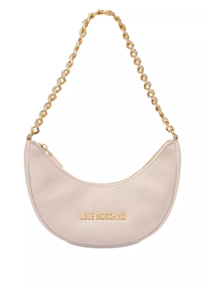 Love Moschino logo-lettering shoulder bag - White