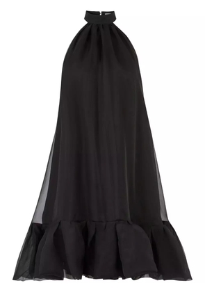 Nina Ricci peplum-hem halterneck mini dress - Black