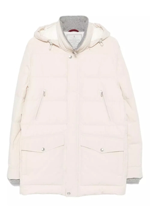 Brunello Cucinelli hooded puffer jacket - Neutrals